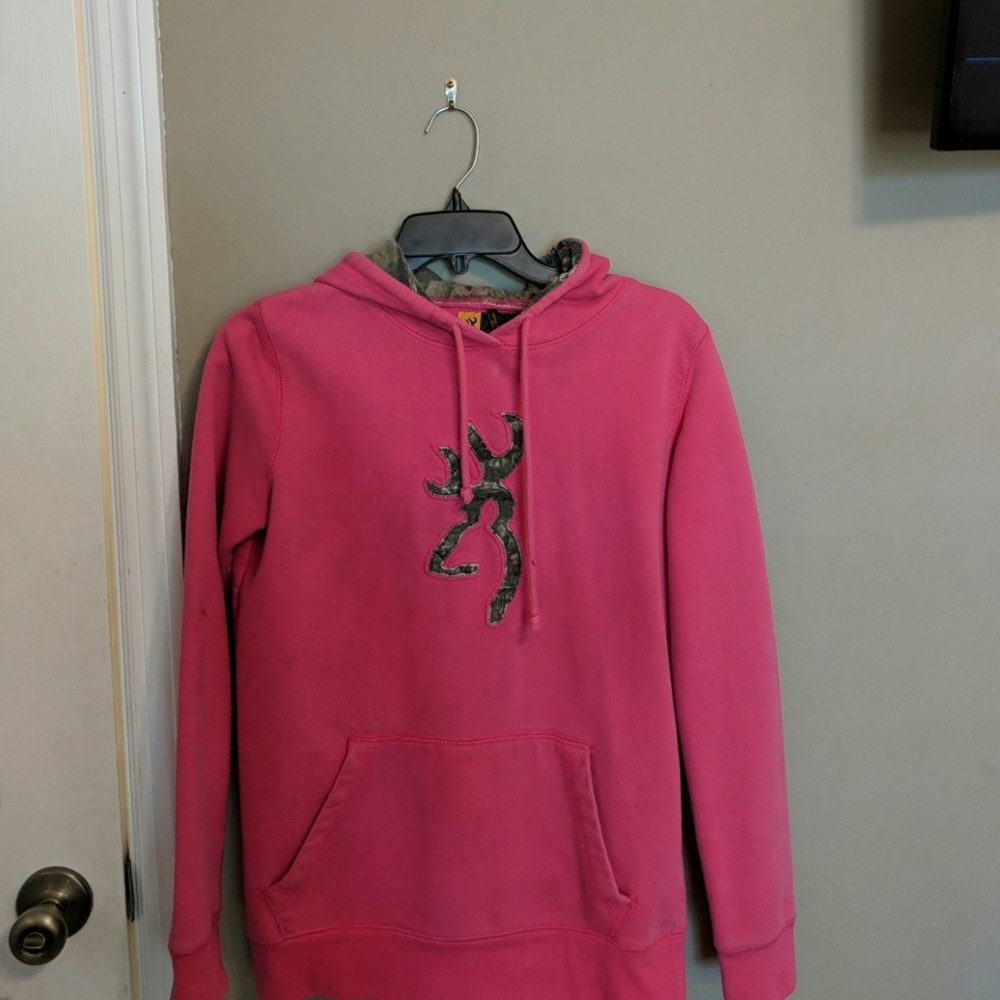 Pink and Camo Browning Sweatshirt size Small